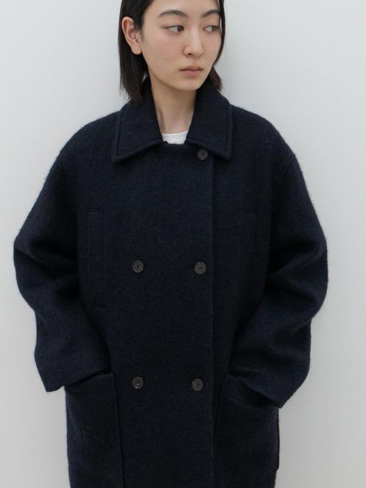 [단독]WOOL DOUBLE BREASTED PEA COAT / NAVY