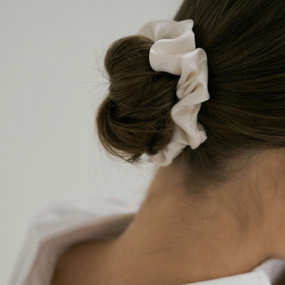 Silk Scrunchie (S) - Cream