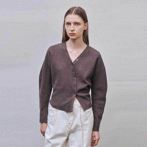(ahwe)V-NECK CARDIGAN_COCOA
