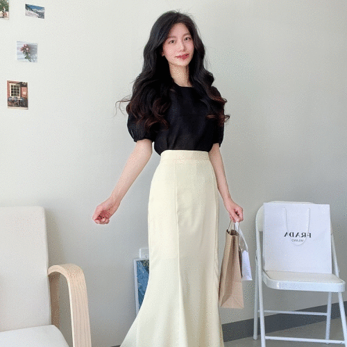 ✨MD추천✨ 세라 머메이드 핀턱 롱스커트 /플리츠스커트/플레어스커트/캉캉스커트/랩스커트/핀턱스커트/머메이드스커트/샤스커트/밴딩스커트/새틴스커트/린넨스커트/데이트/하객룩/출근룩/