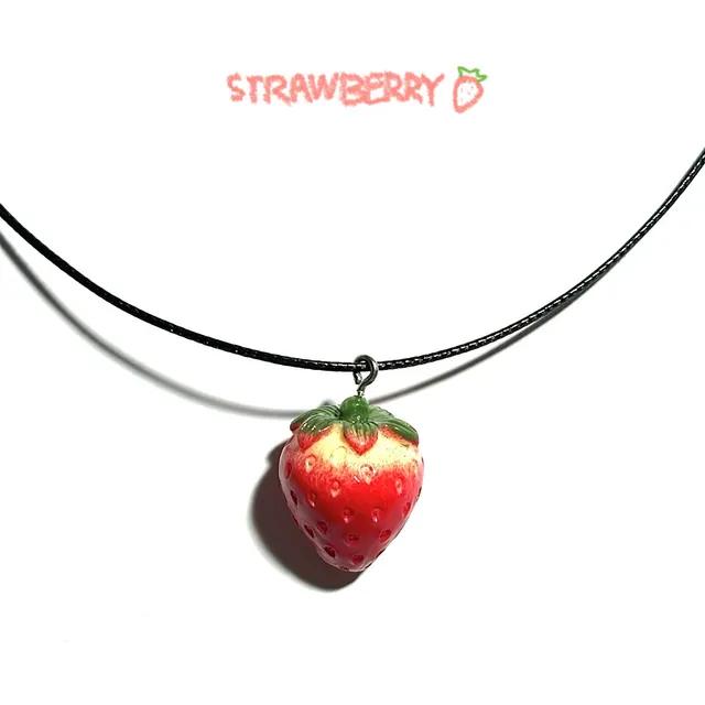 [당일발송]simple 왕딸기 목걸이