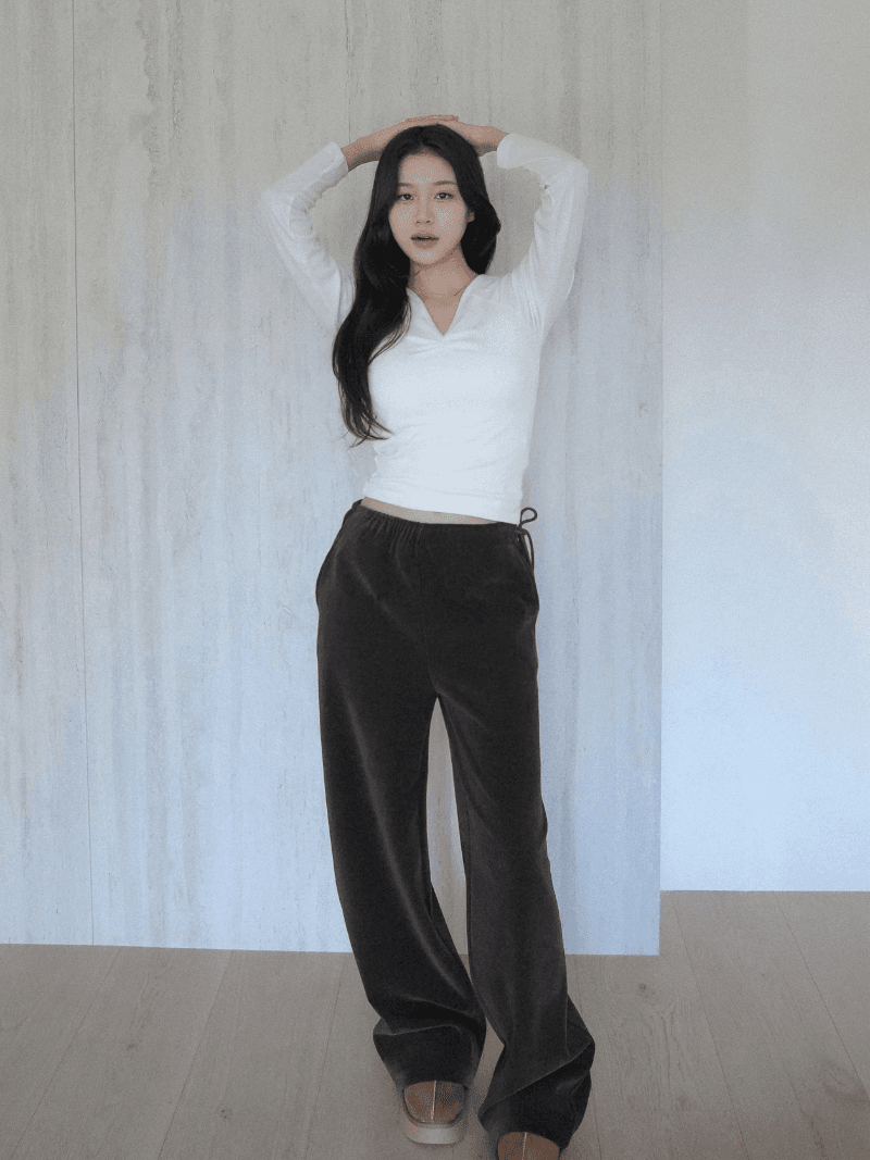 *예약 오더* [NouArté] 오트린 코지 밴딩 팬츠 (초코 브라운)