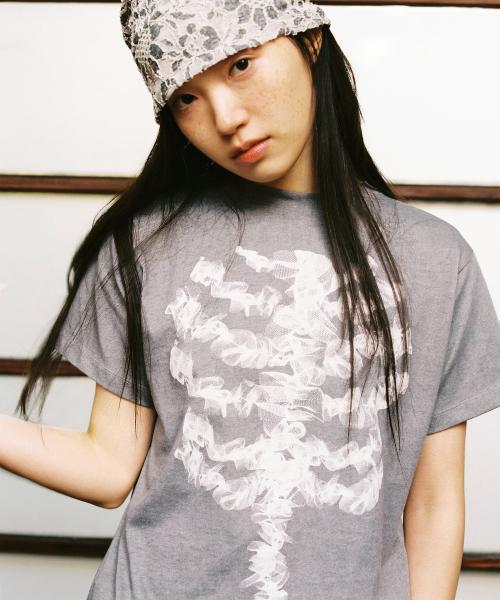 레이스 본 엔젤 티 - 차콜