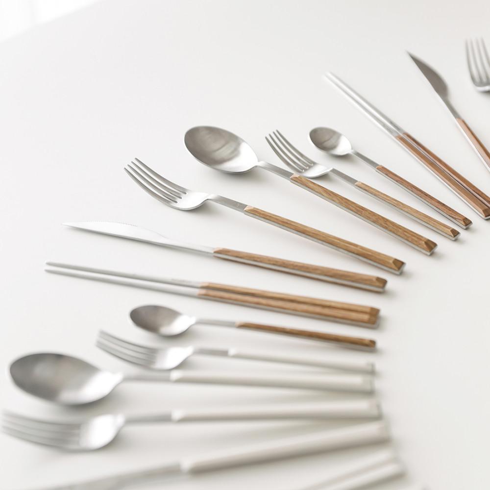 [할인] 핀티녹스 핀티커트러리 무광 수저세트 / 양식기세트/ 풀세트/ 스시퀸 사틴에디션