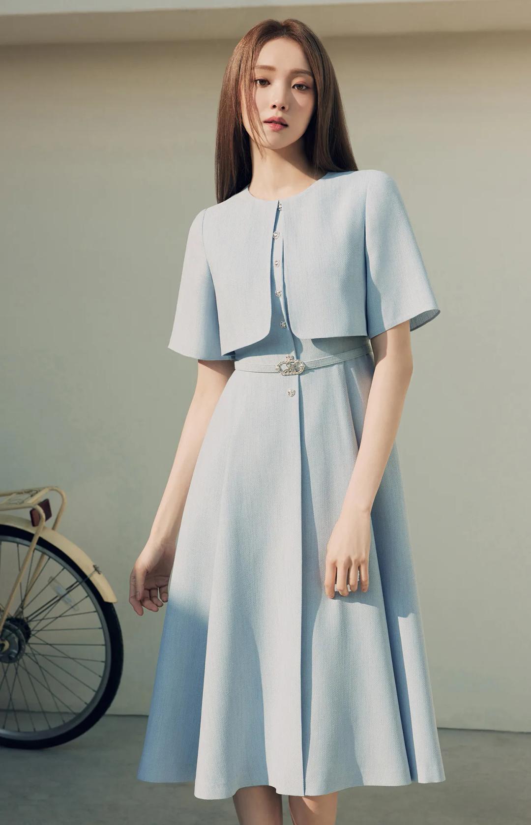 케이프 레이어드 원피스 (이성경 착용)