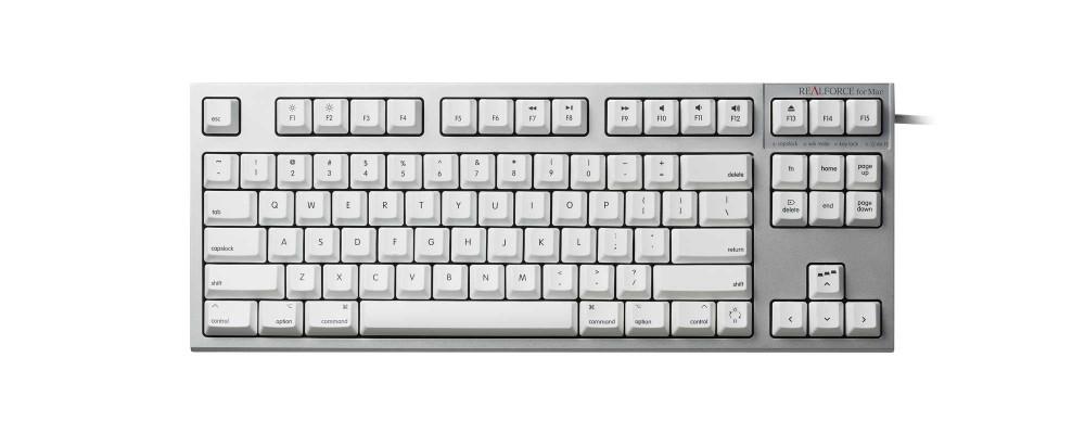 토프레 ﻿REALFORCE for Mac 텐키레스 30g 균등 영문배열 저소음 R2TLSA-US3M-BK