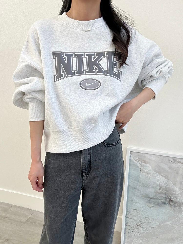 [LAST 세일]나이키 피닉스 플리스 시티 에디션 오버핏 크루넥 맨투맨 Birch Heather