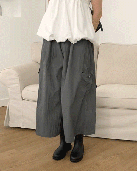 벌룬 나일론 카고 롱 버뮤다팬츠 (5color)