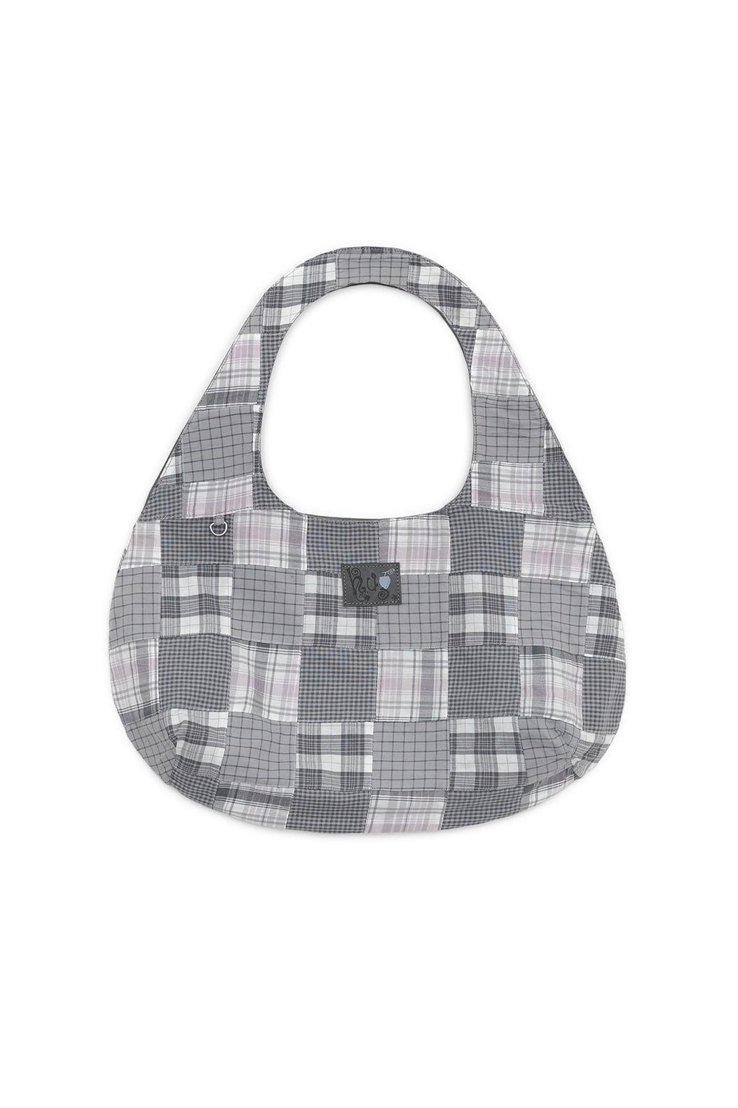 Patchwork reversible tote bag (Gray)