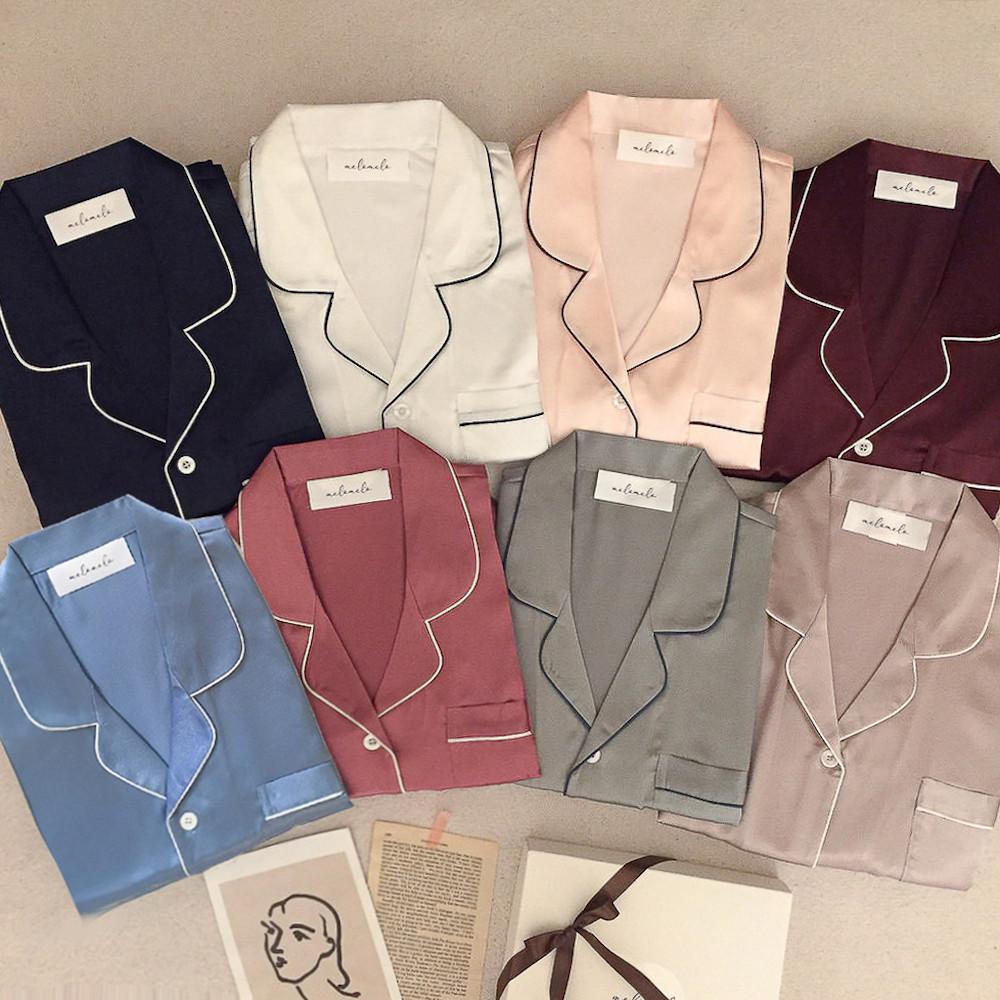 국산 안심 실크 커플 잠옷 신혼부부 파자마 선물