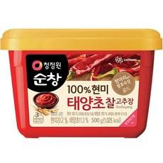 청정원순창 100% 현미 태양초 찰고추장, 500g, 1개