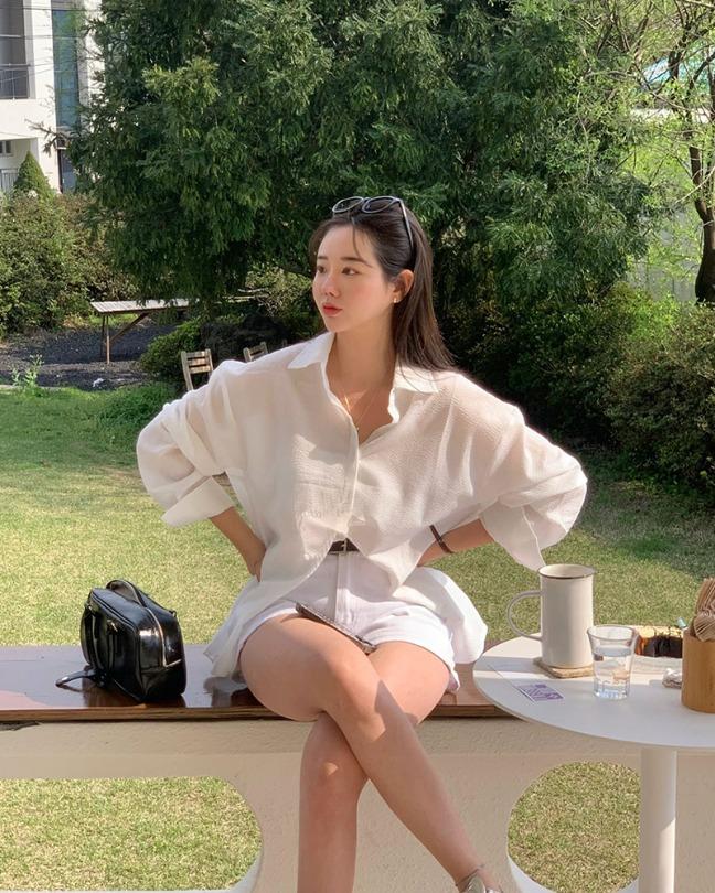 베이델리 [당일출고][MADE/햇빛차단]페어리 시어서커 오버핏 스트라이프 셔츠