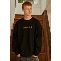 [CUSTOMELLOW] [Polaroid] colorful sadsmile sweat shirts_CQTAW21604BKX