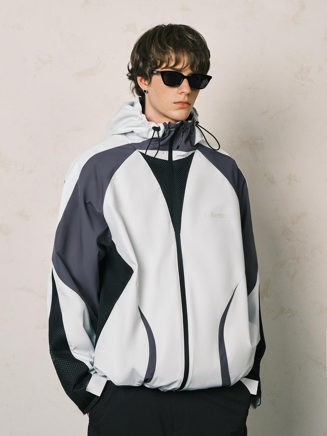 [LILBETTER] Point-Mesh Loose Contrast Windbreak