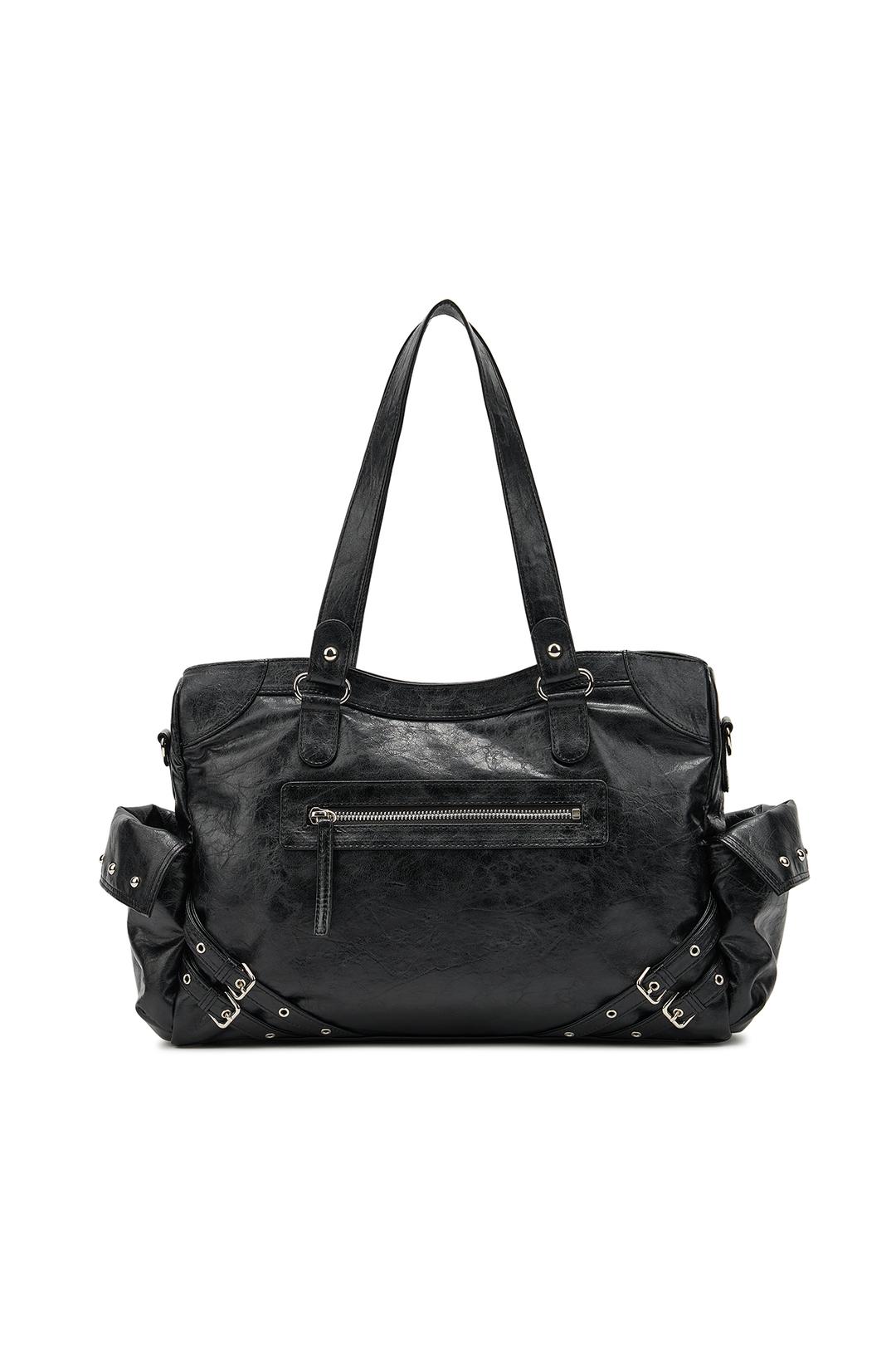 STUD POCKET BIG BAG IN BLACK