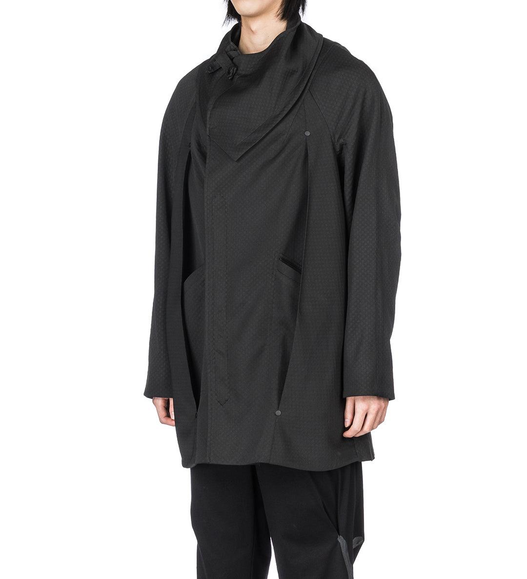 RIADIS PLEATED COAT COAL BLACK - 46