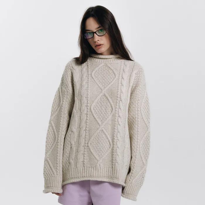 a nep cable knit (ivory)