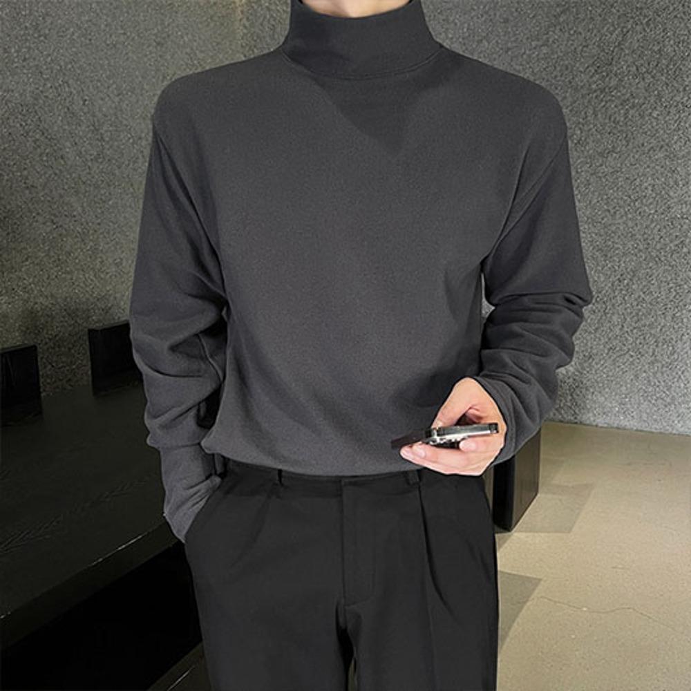 [1+1]  온열 기모 후리스 반폴라 긴팔티