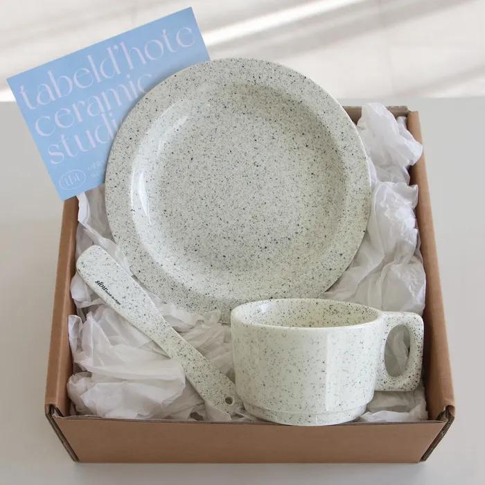 [gift Set] 타블도트 슬로우 홈카페 머그 플레이트 그릇 선물세트 3P (집들이 선물)