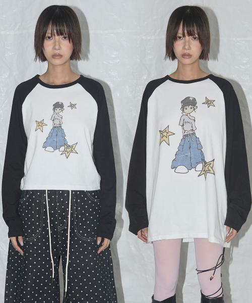 포니 스타 롱슬리브 (BLACK) F25QB095