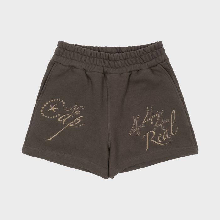 (w) TCM cap short sweat pants (brown)