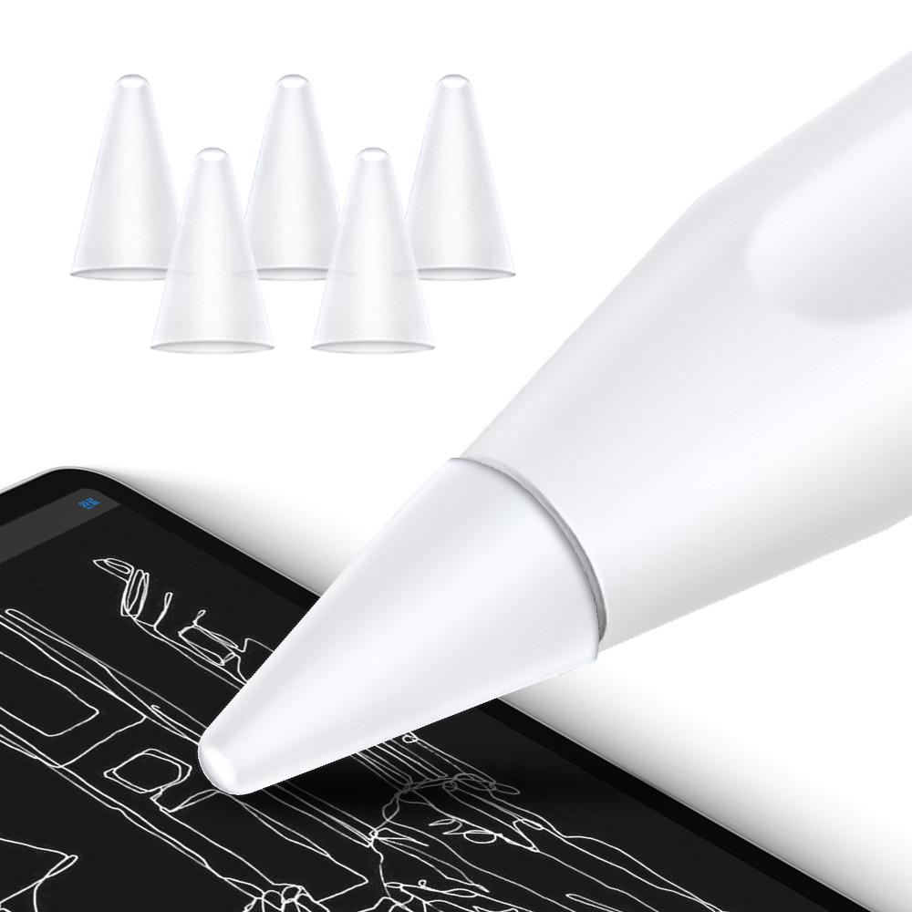 뷰씨 애플펜슬 1세대 2세대 펜촉 보호캡 팁 A타입 투명화이트 케이스