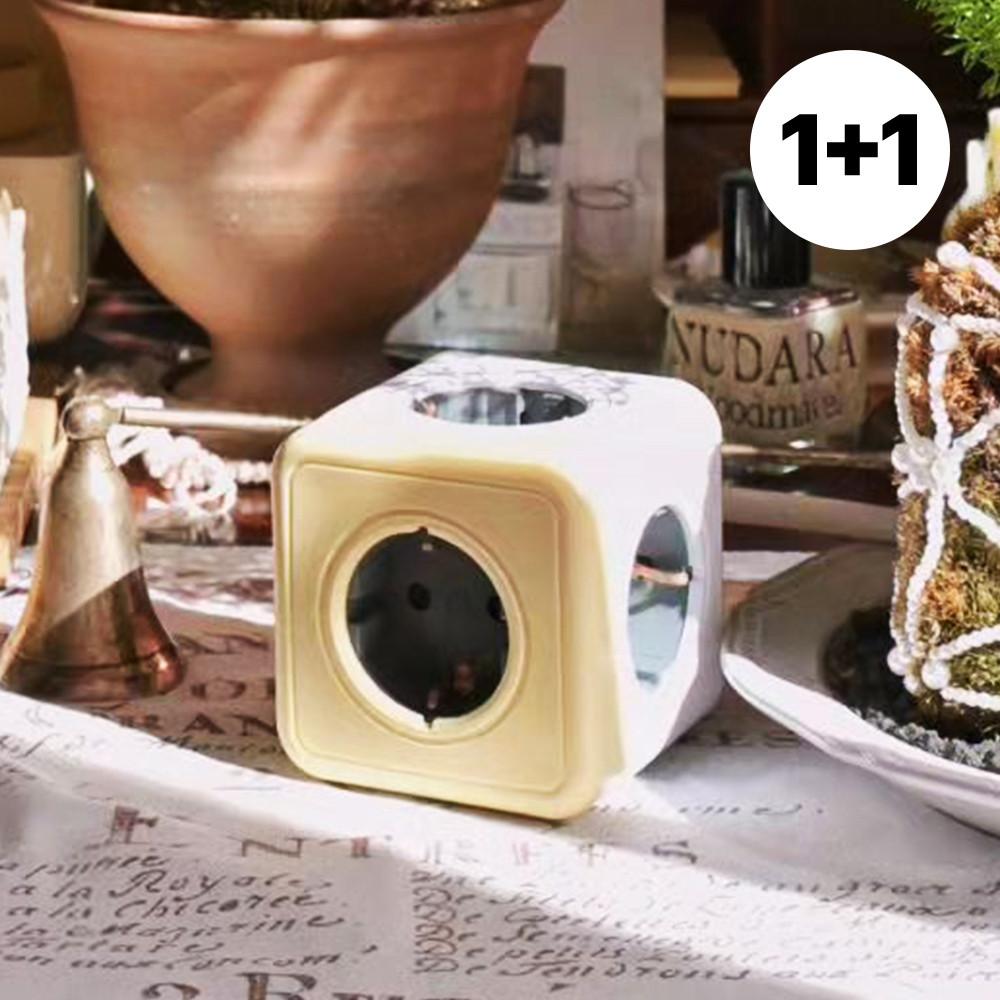 큐브 멀티탭 파워큐브V2 오리지널 1+1 4000W 고용량 이쁜 네모 감성 멀티콘센트