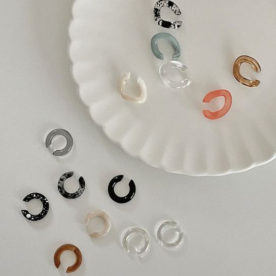 [당일출고/알러지no]호마이카 아크릴 투명 귀찌 이어커프