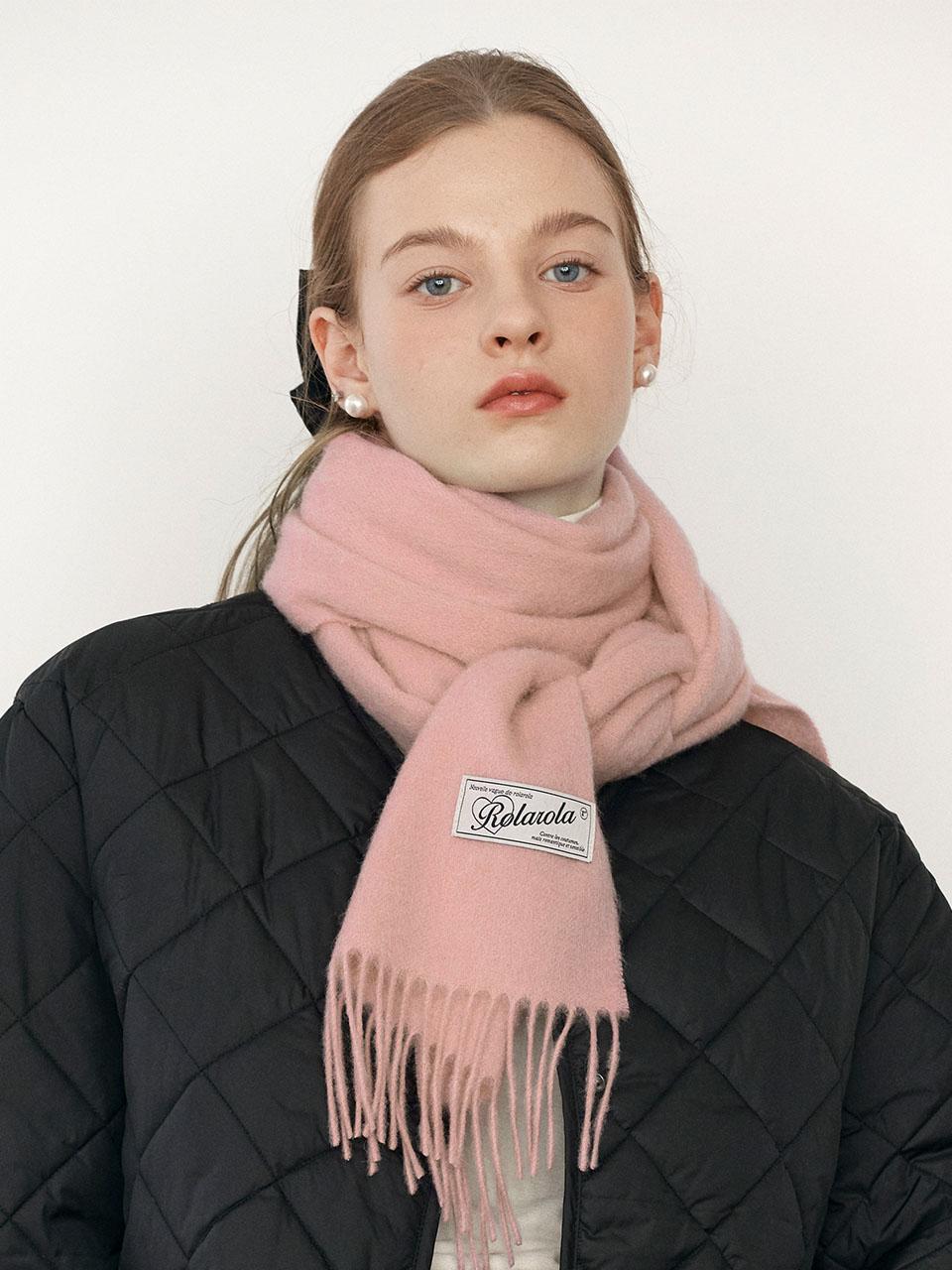 WOOL MUFFLER LIGHT PINK