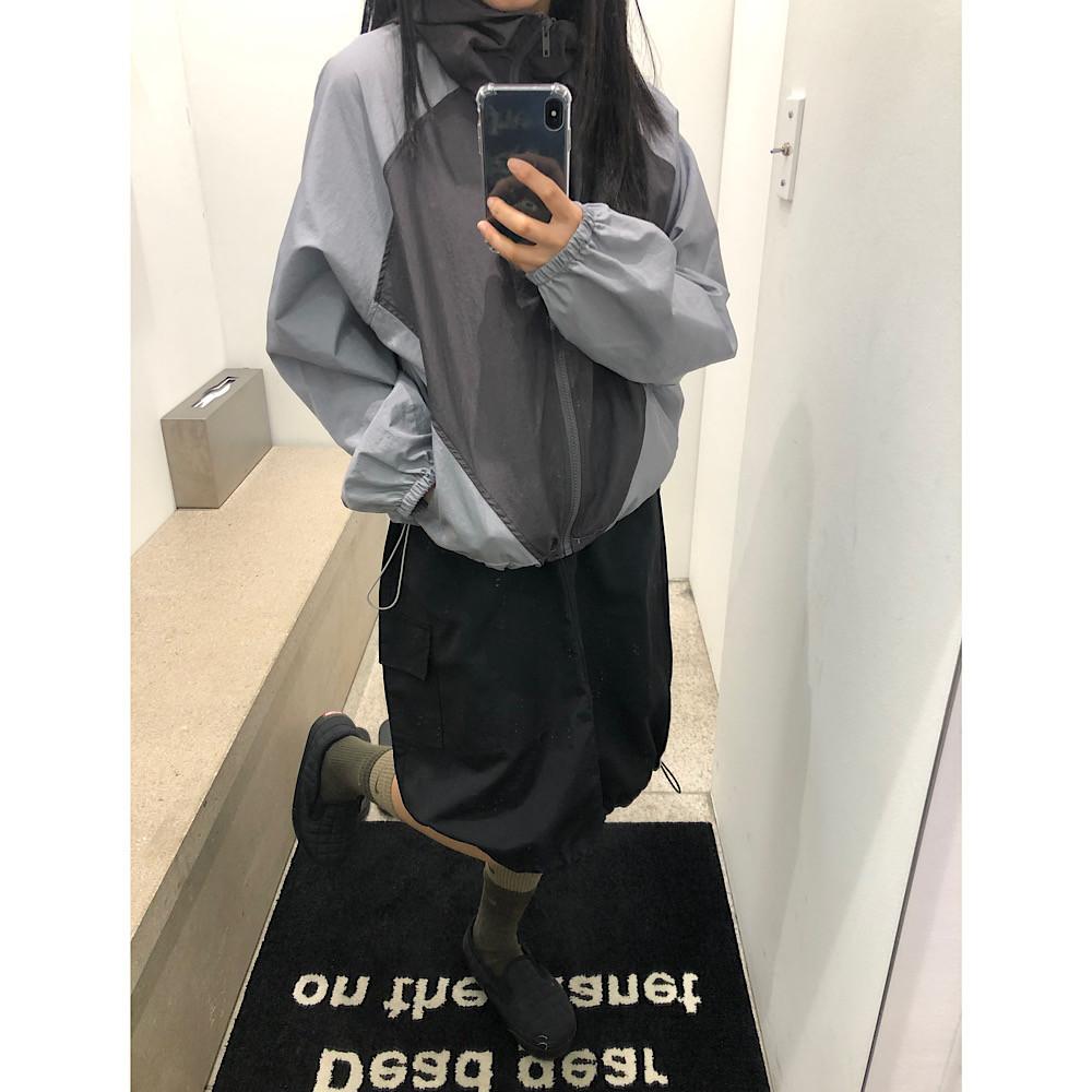 간절기 후드 봄 여성 경량 집업 바람막이 점퍼 (2 color)