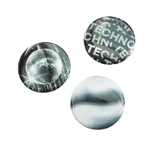 레이브 시리즈 미니거울 휴대용거울 3개 세트 5.8cm