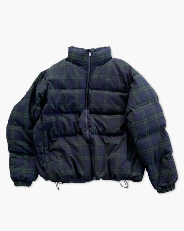 빈티지 체크 패딩