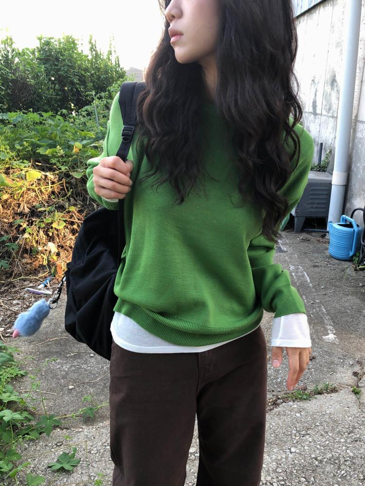 데일리 라운드 니트(10color)