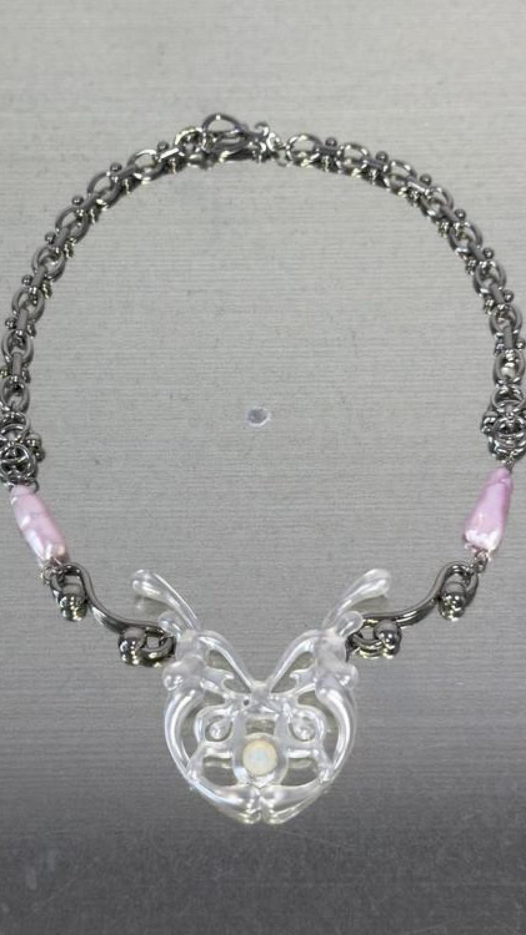 [kimune] COSMIC GLOW : Necklace (pink)