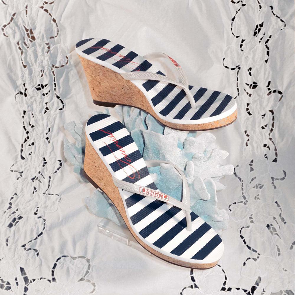 My Go To Heel Sandals Stripe