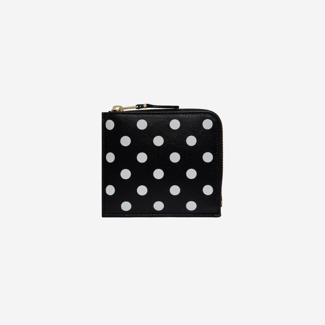 Comme des Garcons SA3100PD Polka Dot Printed Wallet Black