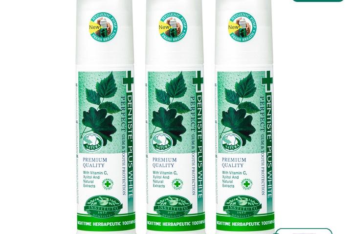 플러스화이트 펌프형 치약 120g 3개 + 10g 2개 증정