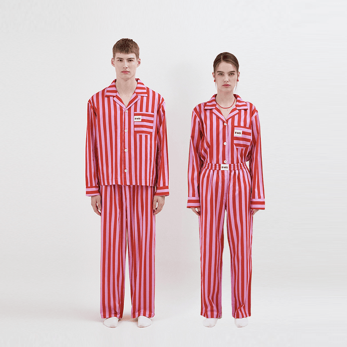 (Unisex) 발렌타인 레드 파자마 세트