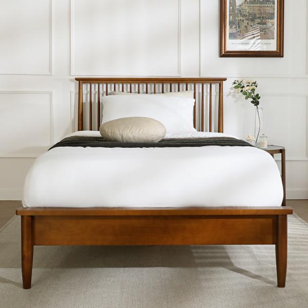 센토 고무나무 원목 침대 프레임 SS/Q 2colors