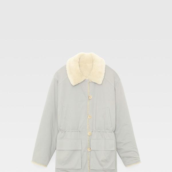 Reversible Fur Field Jacket (ivory)