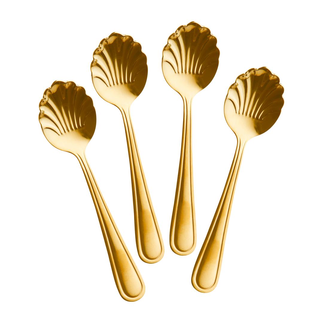 라이스 씨셸 티스푼 14 cm 4팩, Gold