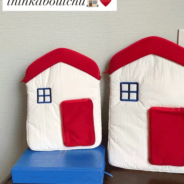 🏠에이블리단독🏠키치 하우스 집모양 노트북 파우치 아이패드 맥북 케이스 13인치 귀여운케이스 포켓 아이패드케이스 아이패드파우치 ipad pouch