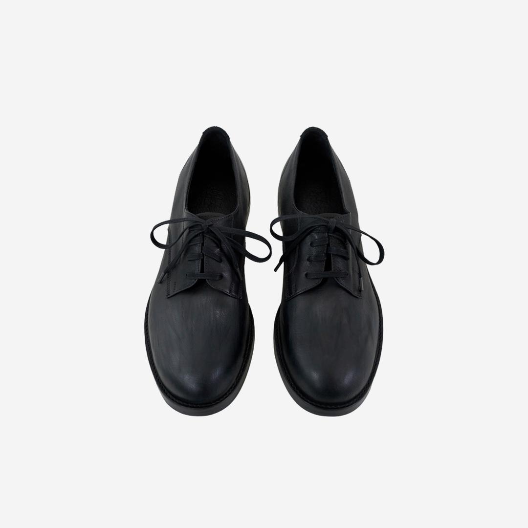 (12.24 AM11:00) derby shoes - black (black sole)