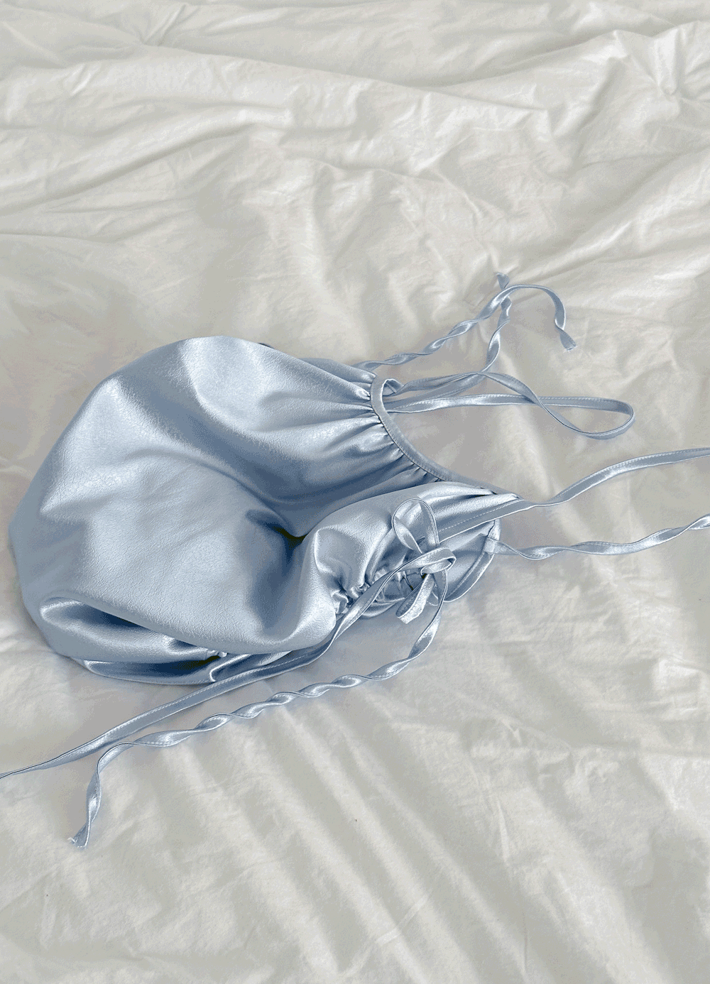 crack satin shirring bag ( 4 color )