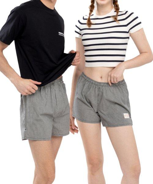 [커플세트] 남녀 면 잠옷 파자마 반바지 트렁크 팬츠