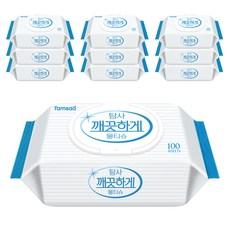 탐사 깨끗하게 물티슈, 100매, 10팩