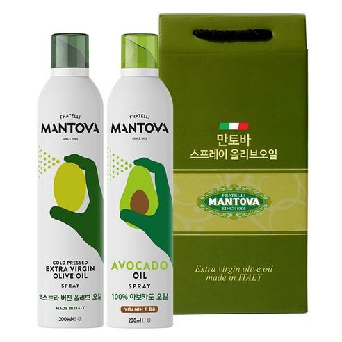 만토바 오일 스프레이 오리지널 200ml + 아보카도 200ml 선물세트 - 오일세트 | 쿠팡