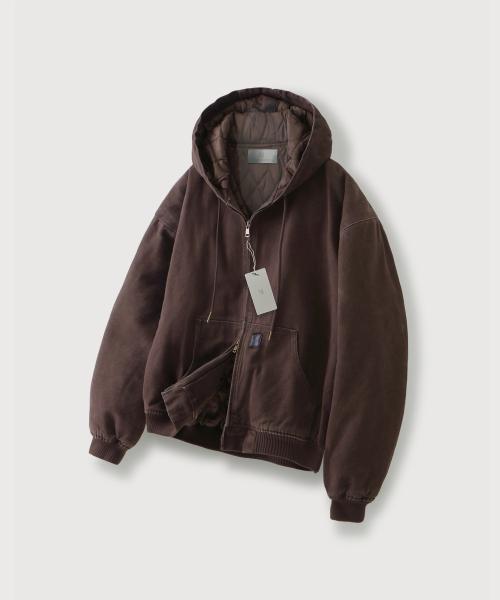 맨인스토어 프로덕트(MIS PRODUCT)  VTG 워시드 퀄팅 워크 후드자켓_Wine - 사이즈 & 후기 | 무신사