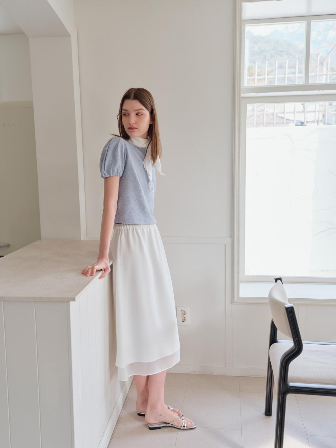 [2nd-order] Pur Layered skirt (Ivory)