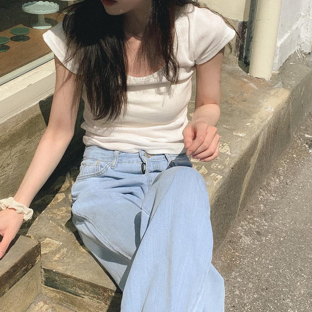 라슈 U넥 티셔츠